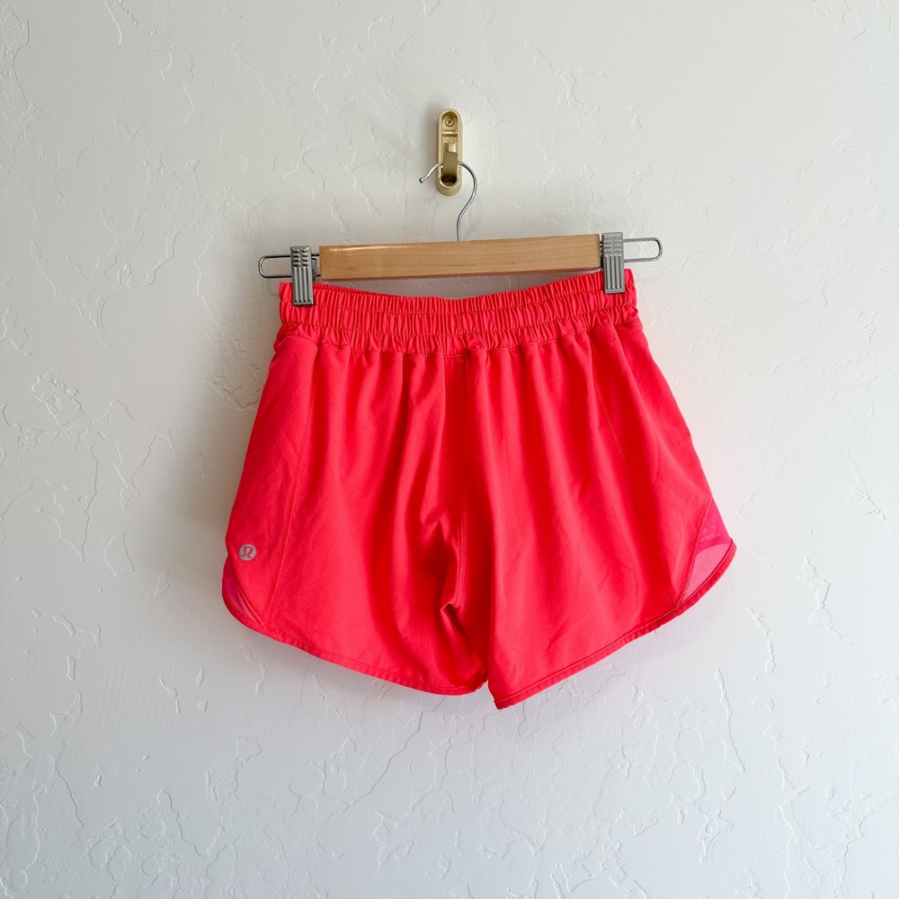 Lululemon | Hotty Hot Lined 4" Running Shorts in Lip Gloss Pink size 4 - Picture 6 of 9